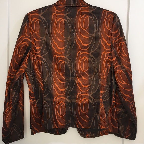 Retro Tuzzi blazer. Rust with pattern. Size 12 - Picture 4 of 4